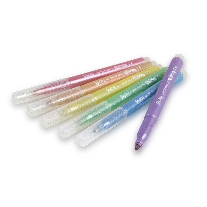 Pastelové fixy s třpytivým efektem Colorino, balení 6 ks