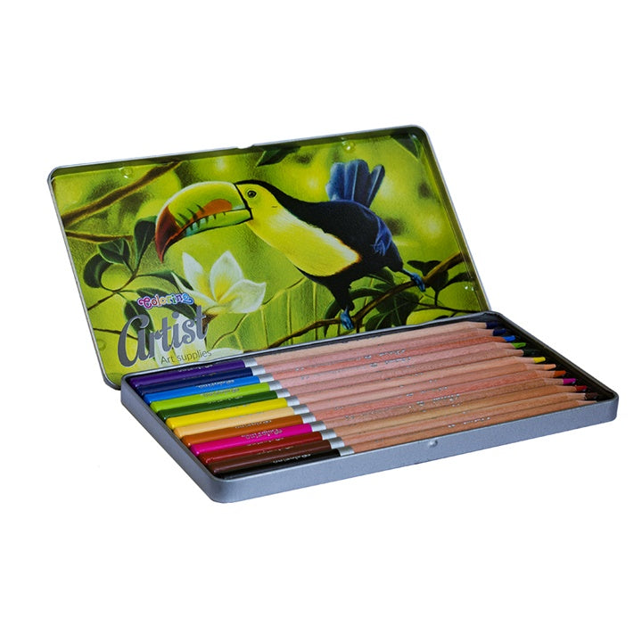 Tužkové pastelky Colorino Artist v kovové krabičce (12 kusů)
