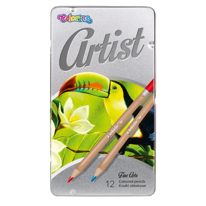 Tužkové pastelky Colorino Artist v kovové krabičce (12 kusů)