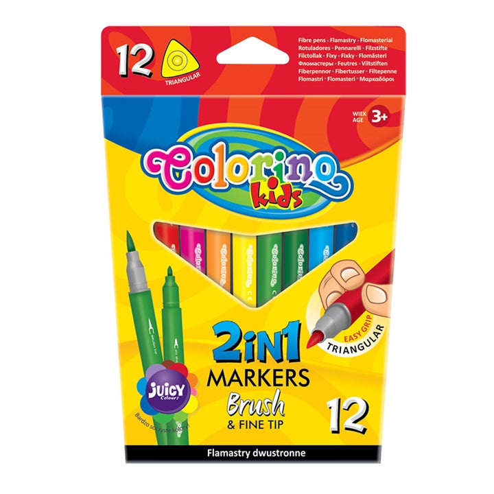 Oboustranné popisovače pro děti Colorino 12 ks