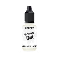 Barevný inkoust CERNIT na bázi alkoholu 20 ml – 010 bílá