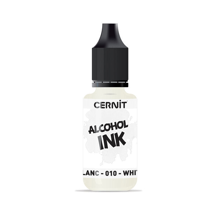 Barevný inkoust CERNIT na bázi alkoholu 20 ml – 010 bílá