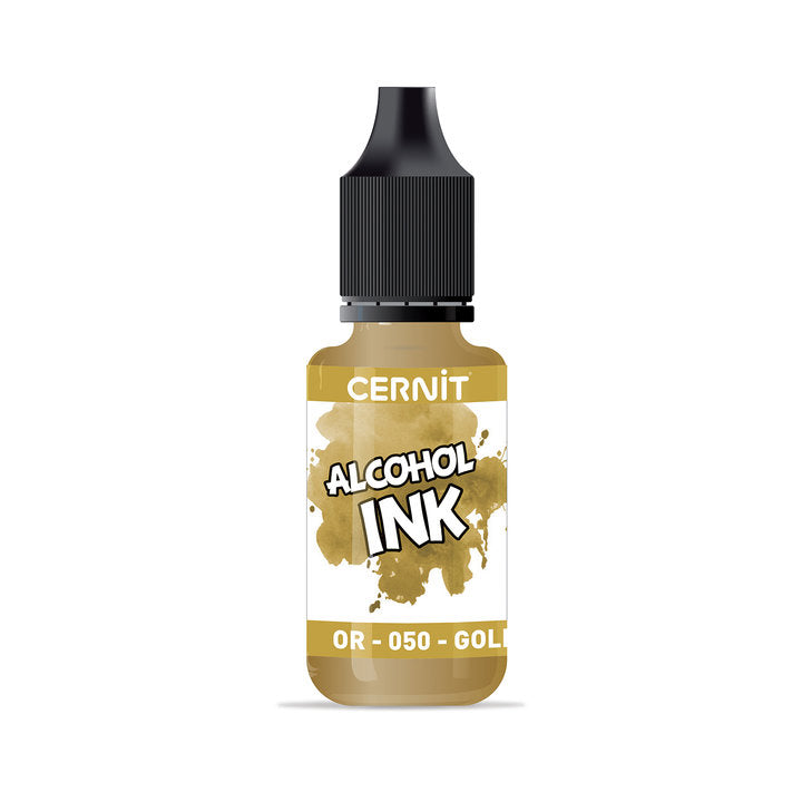 Barevný inkoust CERNIT na bázi alkoholu 20 ml – 050 zlata