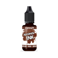 Barevný inkoust CERNIT na bázi alkoholu 20 ml – 800 hnědá