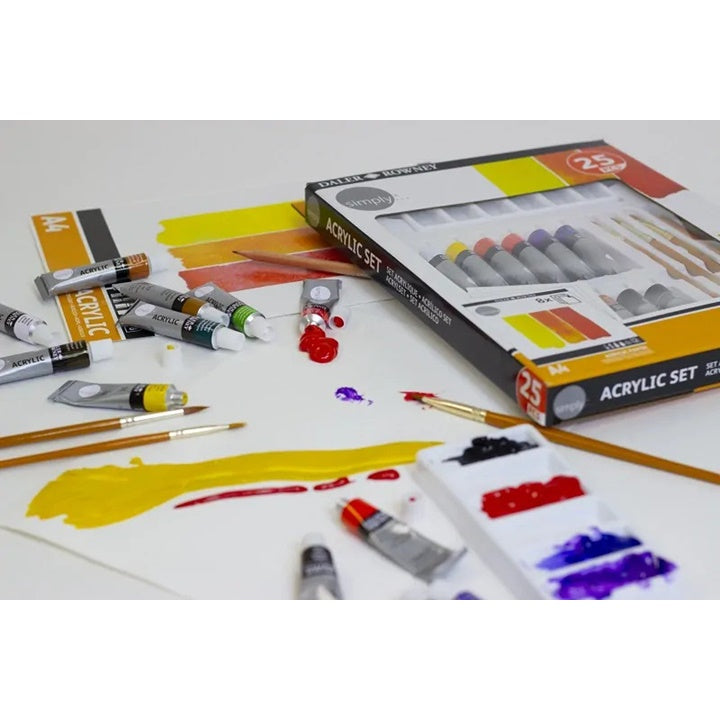 Akrylová sada Daler Rowney s příslušenstvím 25 ks