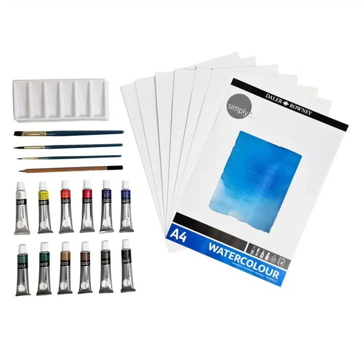 Sada akvarelů Daler Rowney s příslušenstvím 25 ks