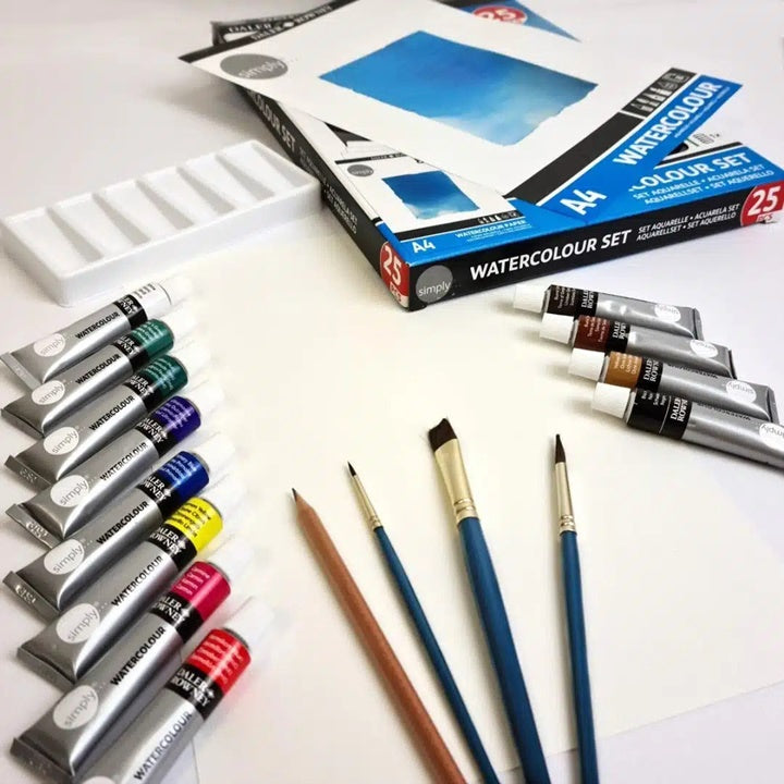 Sada akvarelů Daler Rowney s příslušenstvím 25 ks