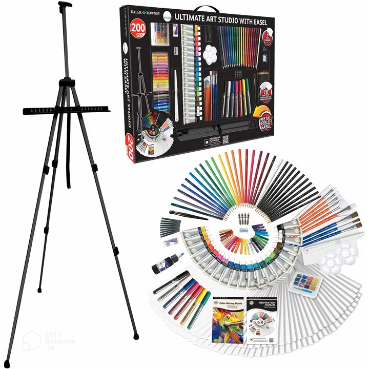 Velká výtvarná sada Daler-Rowney s 200dílným stojanem