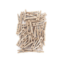 Mini dřevěné kolíčky na prádlo, 2,5 cm – balení 40 kusů