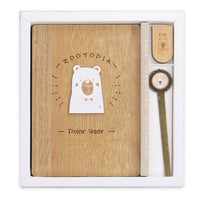 Dřevěný zápisník Polar Bear 130 x 185 mm - 128 listů