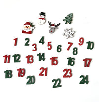 Dřevěné ozdoby Adventní kalendář