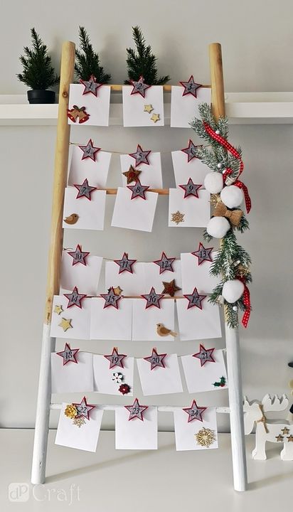 Sada 3D třpytivých vánočních nálepek 12 ks