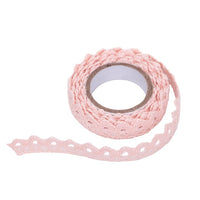 Bavlněná samolepící stuha krajka 1.8 m / Pink