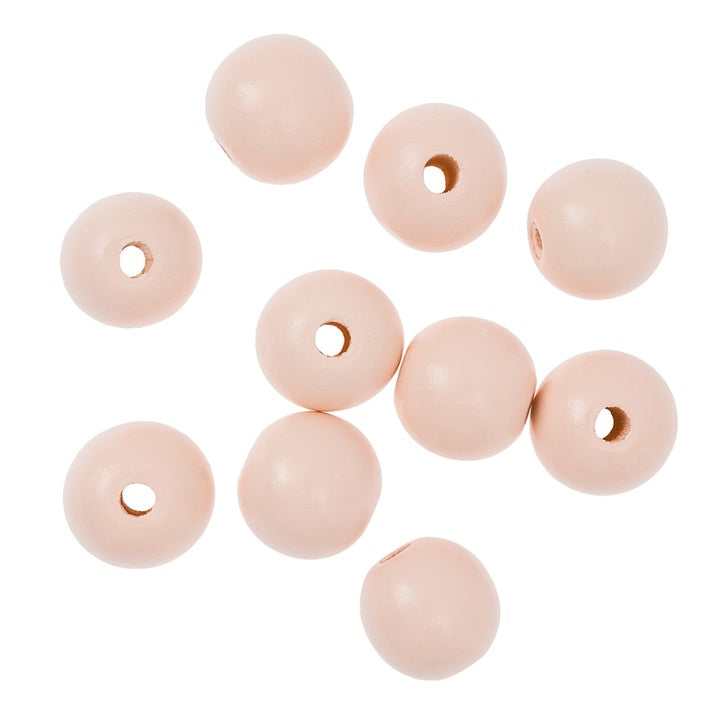 Dřevěné korálky 2,5 cm – balení 10 kusů