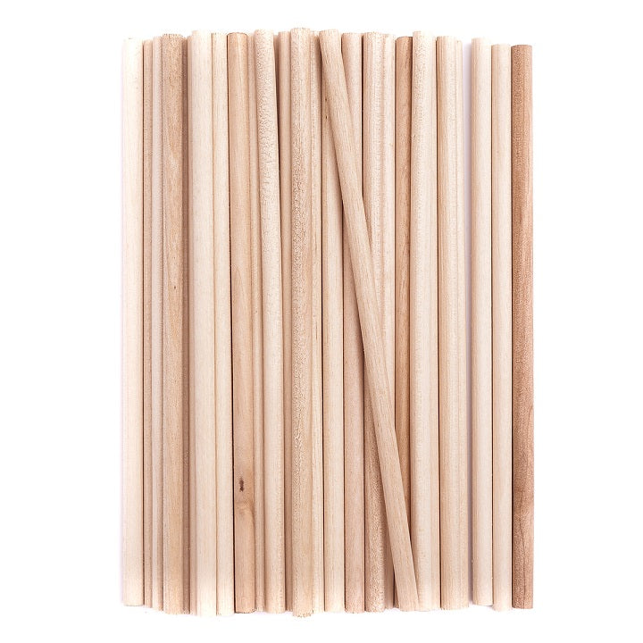 Kreativní kulaté paličky Natural 50 ks
