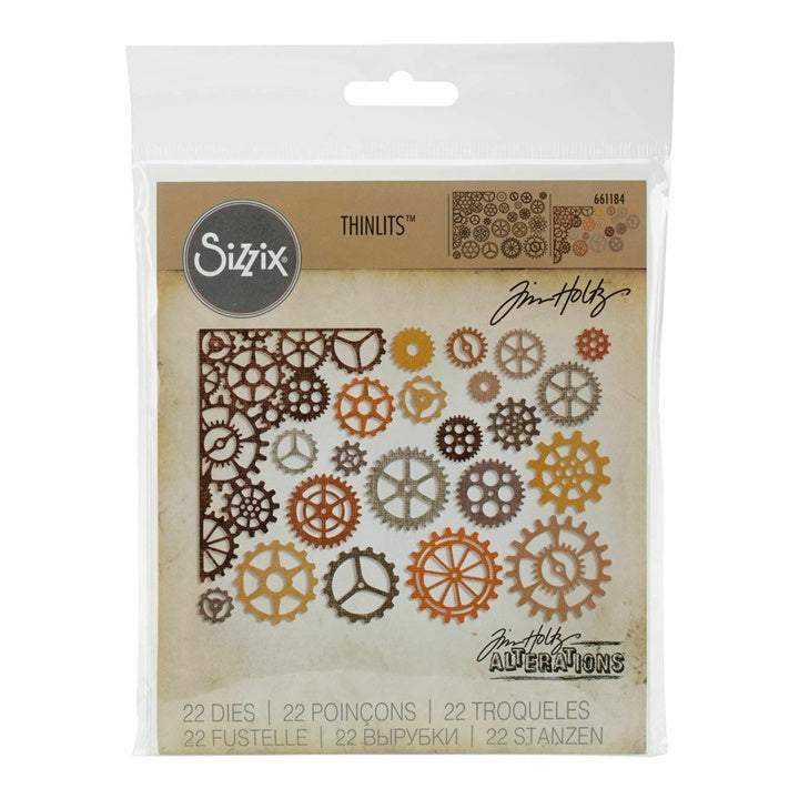 Vyřezávací šablony Sizzix Thinlits Gearhead - sada 22 ks