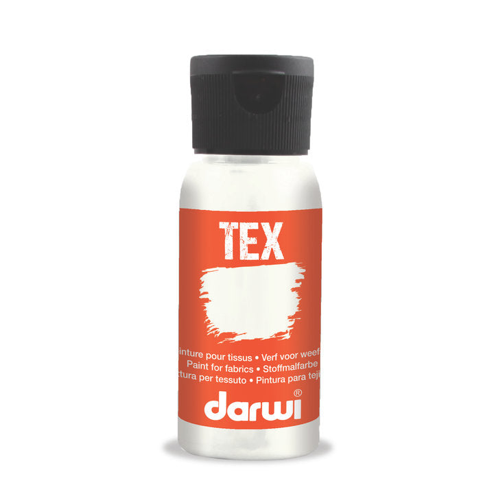 Barva na textil DARWI TEX 50 ml – 010 bílá