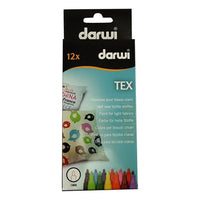 DARWI TEX fixy na textil 12 x 3ml - sada