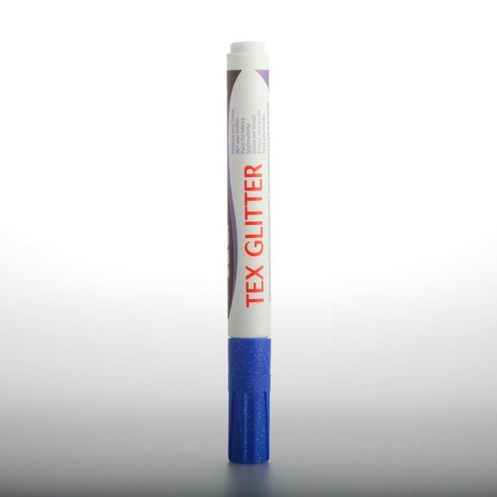 DARWI TEX fixy na textil glitrové 6ml – modrá
