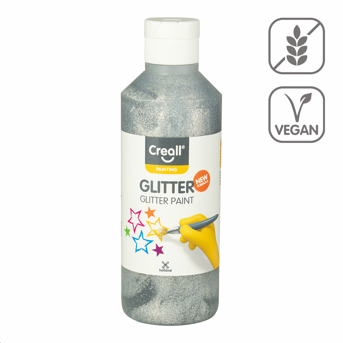Třpytivá barva Creall Glitter 250 ml - stříbrná