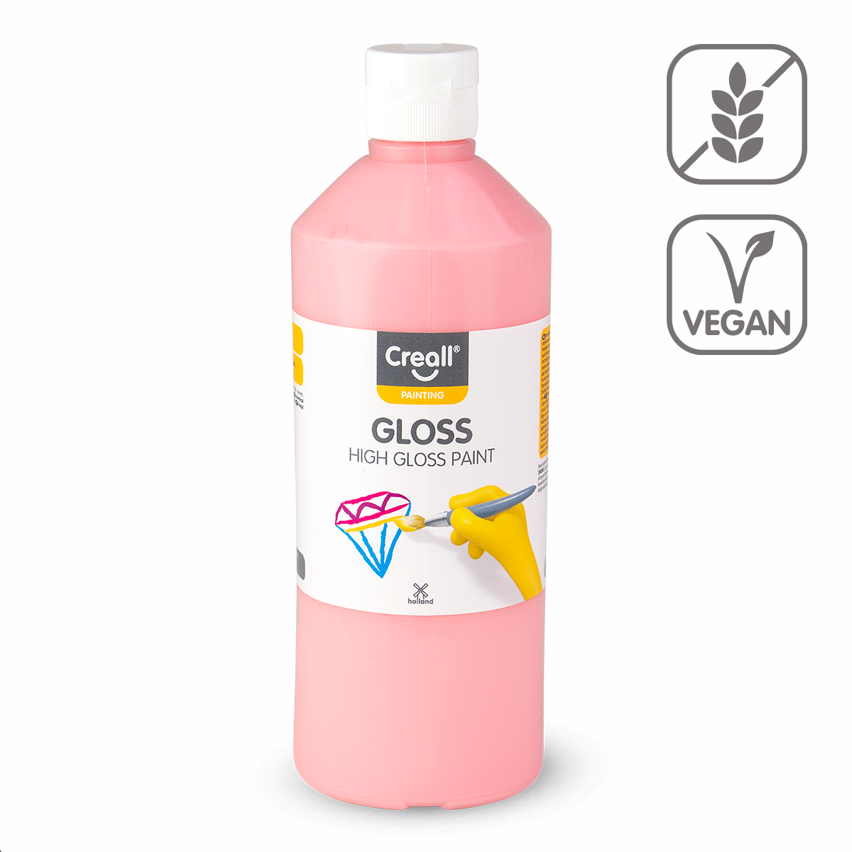 Lesklá polyvinylová barva Creall Gloss 500 ml – růžová