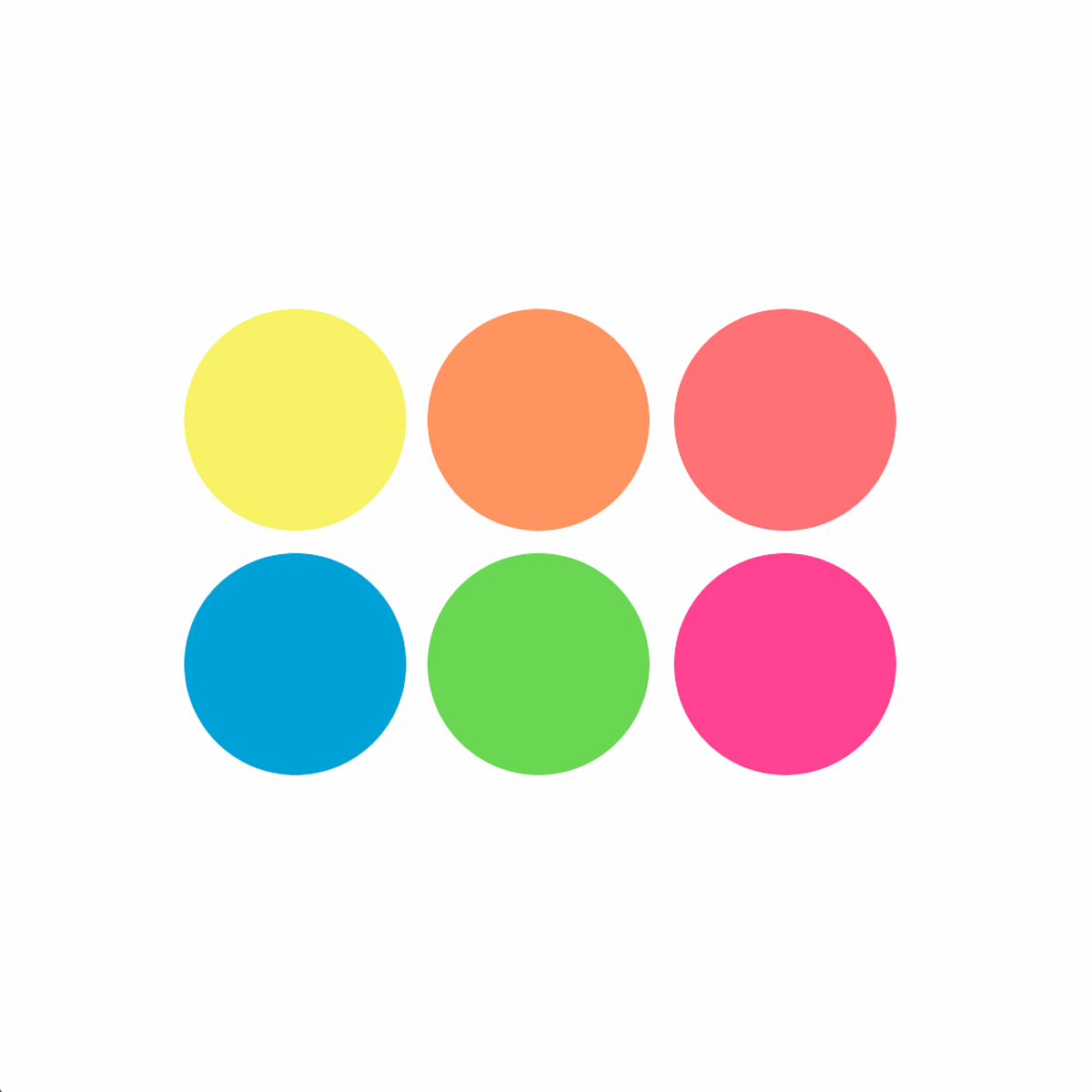 Creall sada temperových barev Fluor, 6 × 250 ml, mix barev