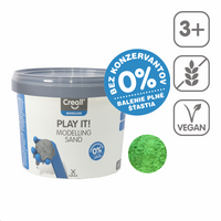 Modelovací písek Creall Play it! 750 g v kelímku – zelený
