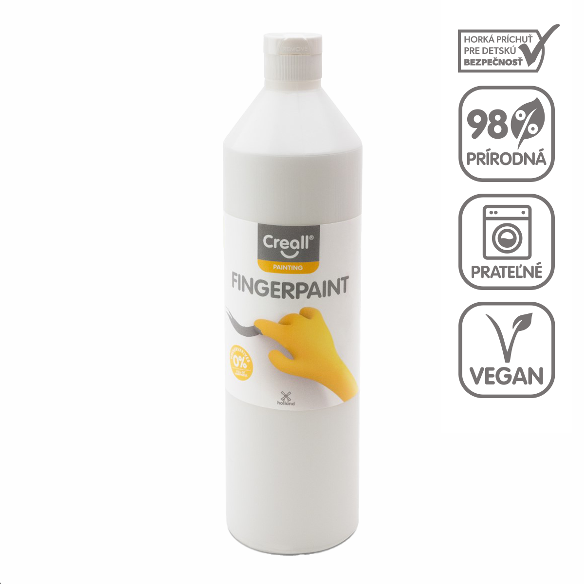 Prstová barva Creall - 750 ml – bílá