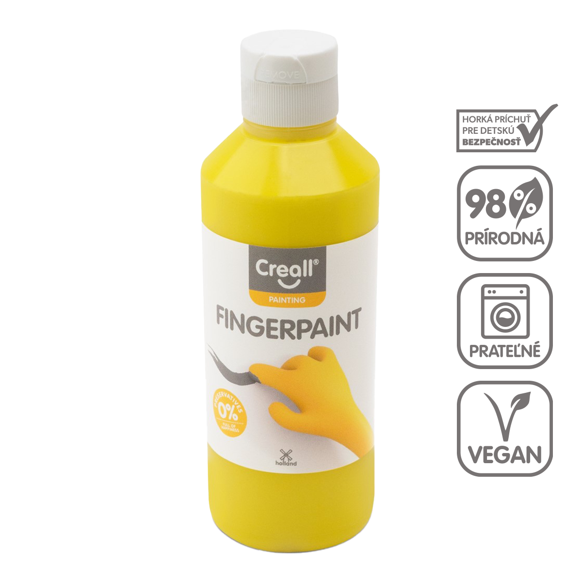 Prstová barva Creall 250 ml – žlutá