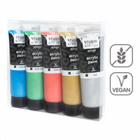 Creall sada akrylových barev Studio acrylics, 5 120 ml, mix – metalických ×