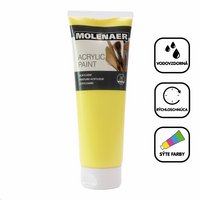 Akrylová barva Molenaer 250 ml – světle žlutá