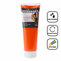 Akrylová barva Molenaer 250 ml – oranžová