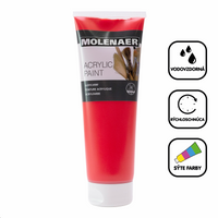 Akrylová barva Molenaer 250 ml – červená