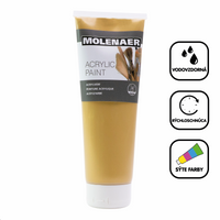 Akrylová barva Molenaer 250 ml – zlatá