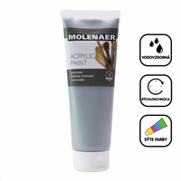 Akrylová barva Molenaer 250 ml – stříbrná