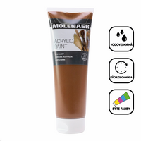 Akrylová barva Molenaer 250 ml – hnědá