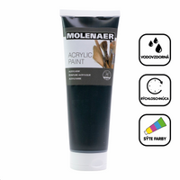 Akrylová barva Molenaer 250 ml – černá