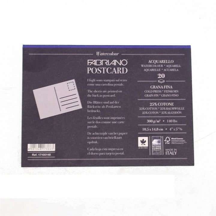 Akvarelový blok FABRIANO postcard 20 listy