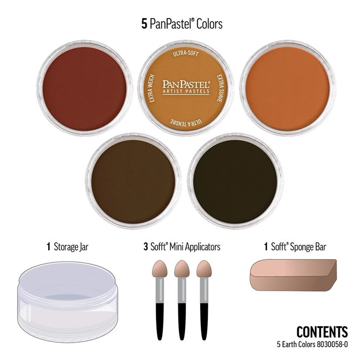 PanPastel Earth Tones Golden Set - 5 ks