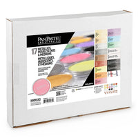 PanPastel Metallic and Pearlescent Pastel Set with Golden Mediums - 17 ks