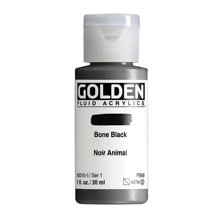 ZLATÁ tekutá akrylová barva 30 ml – 2010 kostěná černá