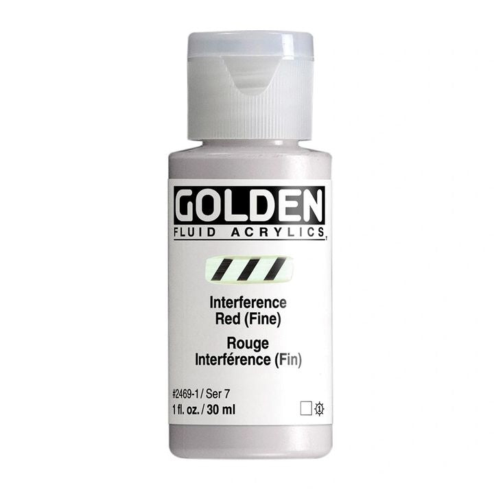 GOLDEN Fluid Interference Acrylic Paint 30 ml – 2469 červená
