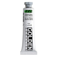 GOLDEN Heavy Body Acrylic Paint 148 ml – 1275 ftalo zelená (žlutý odstín)