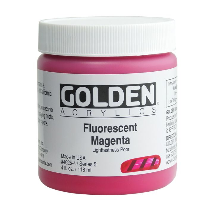 GOLDEN Heavy Body Fluorescenční akrylová barva – 4625 purpurová