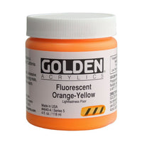 GOLDEN Heavy Body Fluorescenční akrylová barva – 4640 oranžovo-žlutá