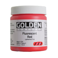 GOLDEN Heavy Body Fluorescenční akrylová barva – 4650 červená
