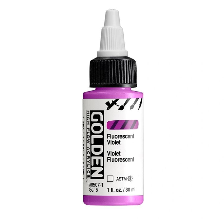 GOLDEN Fluorescenční akrylová barva s vysokým průtokem 30 ml – 8507 Fialová