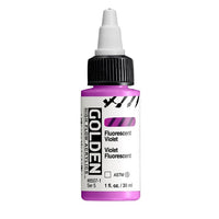 GOLDEN Fluorescenční akrylová barva s vysokým průtokem 30 ml – 8507 Fialová