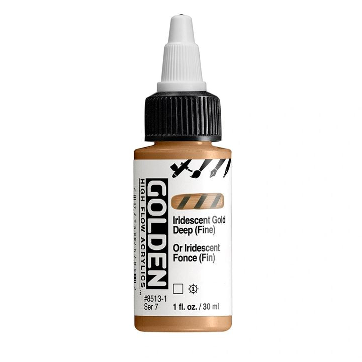 GOLDEN Iridescentní akrylová barva s vysokým průtokem 30 ml – 8513 Deep Golden Jemný