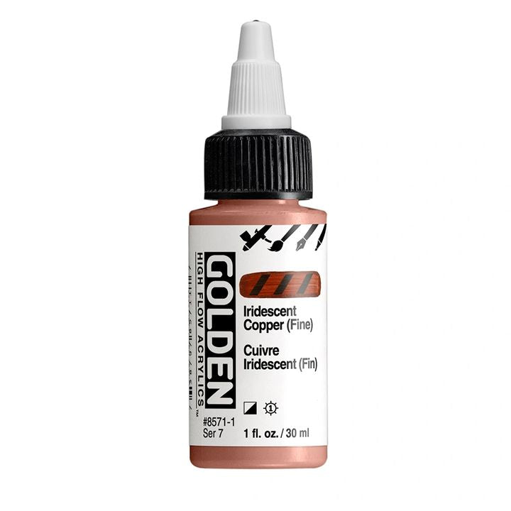 GOLDEN Iridescentní akrylová barva s vysokým průtokem 30 ml – 8571 měď jemná